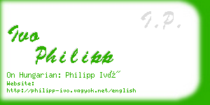 ivo philipp business card